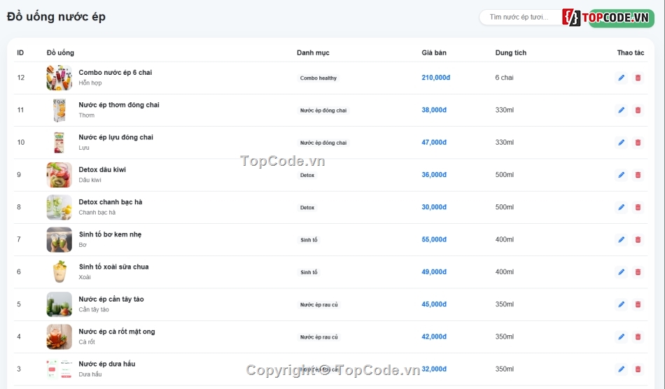 bán web,web bán nước,web php
